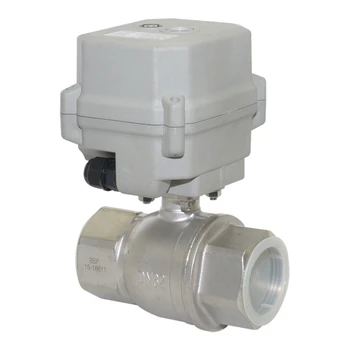 

DC 12V Motorized Ball Valve BSP 1-1/4'' Electrical Valve,CR2-01,Manual Override&Indicator,Stainless Steel 304