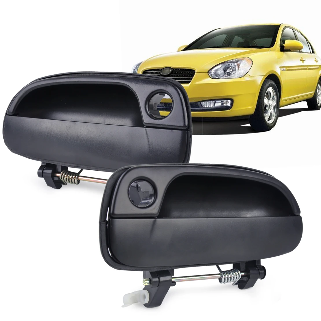 DWCX 2Pcs Outside Exterior Front Left Right Door Handle DWCX 2Pcs Outside Exterior Front Left Right Door Handle