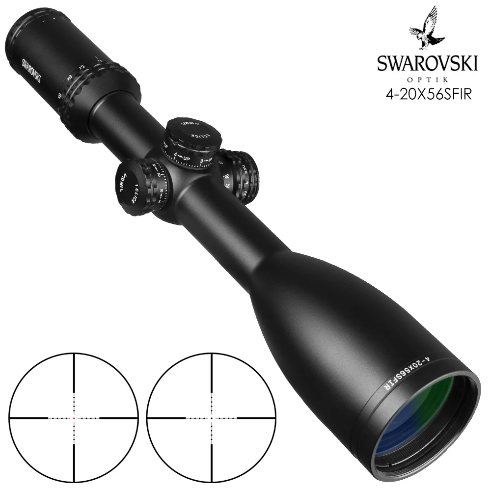 Swarovskl SFIR 4-20x56 прицел Красная точка сетка Mil Dot стекло F40-1 Crosshairs Охотничья винтовка прицелы компактный оптический прицел