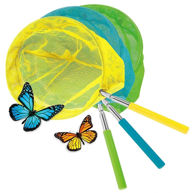 Extendable Kids Telescopic Butterfly Net Toy Catching Bugs Insect Fish  GiftX-go