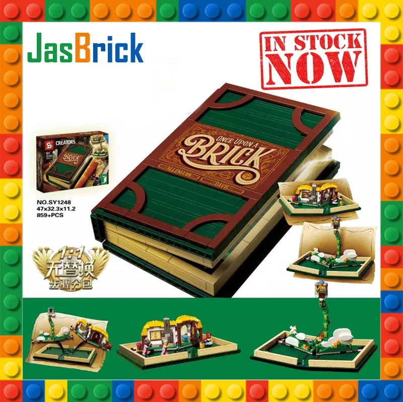 

New Idea Series Pop-up Book fit legoings 21315 city girls Model Store book Building Blocks Bricks Educational diy Toys kid gift