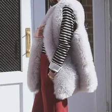 T0397 New1000G Новая мода наивысшего качества Зимний женский жилет куртка лисий мех пальто теплая толстая верхняя одежда