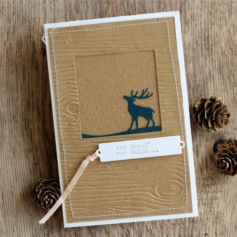 

DiyArts 1 Pcs/lot Metal Cutting Dies Scrapbooking For Card Making DIY Embossing Cuts New Craft Dies Elk Animals Decoration