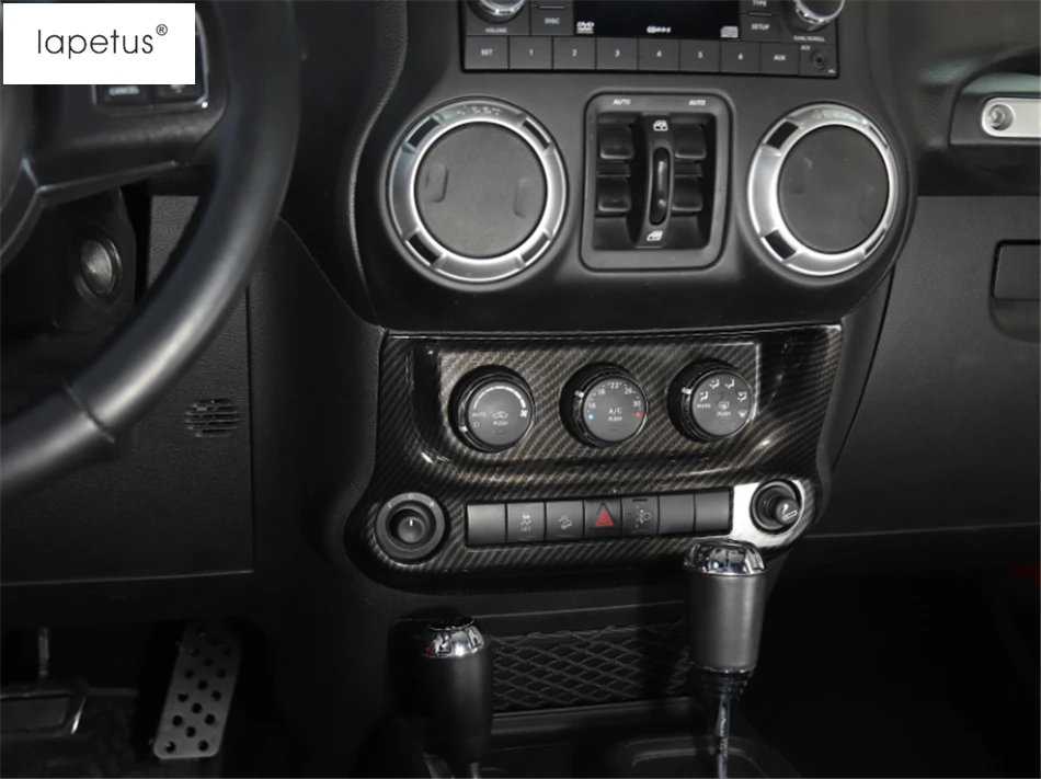 

Accessories For Jeep Wrangler 2011 - 2017 ABS Central Control Air Conditioning Button Switch Panel Molding Cover Kit Trim 1 Pcs