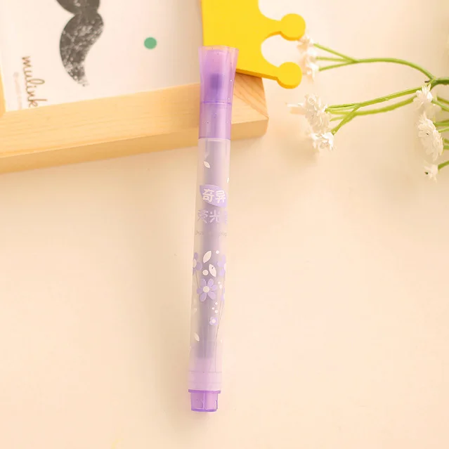 1 шт. DIY милые каwaii пластиковые фломастеры Творческая звезда маркеры, фломастер, ручка для детей подарочная Корейская Канцелярия - Цвет: Фиолетовый