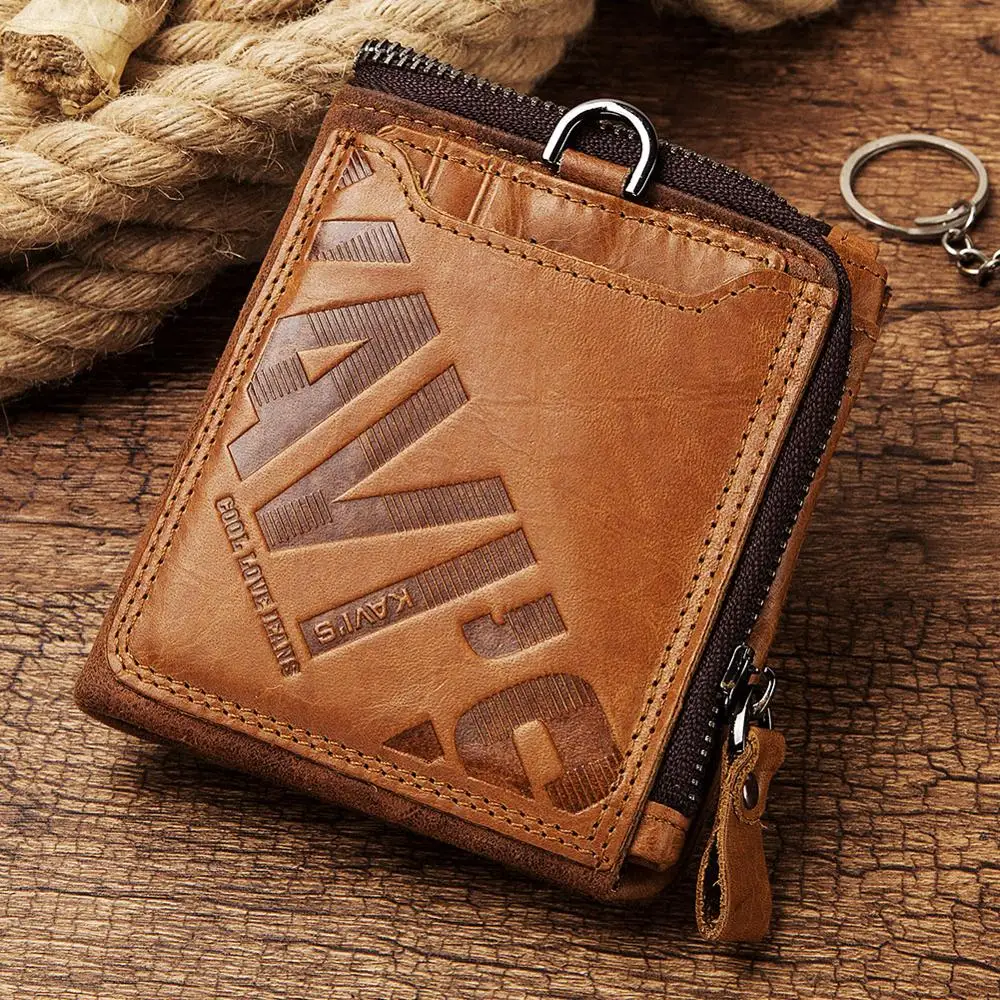 KAVIS Crazy Horse Натуральная кожа мужской кошелек портмоне мужской Cuzdan Portomonee портфель держатель для карт маленький карман сумка для денег