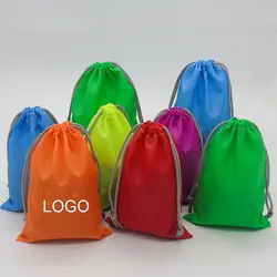 50 шт тканевый рюкзак на шнуровке сумка оптовая продажа ювелирной/обувь/для хранения/путешествий водонепроницаемые сумочки 150D Ткань