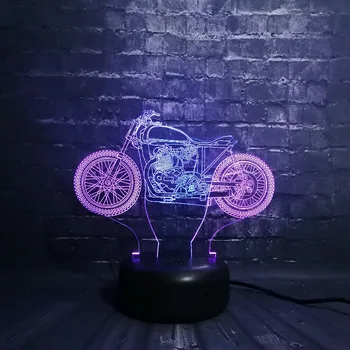 

Novelty 3D Lamp Mixcolor Motorcycle USB Night Light Mood insect Kid Toys RGB LED Lighting Bulb kids toys Touch Scooter Autocycle