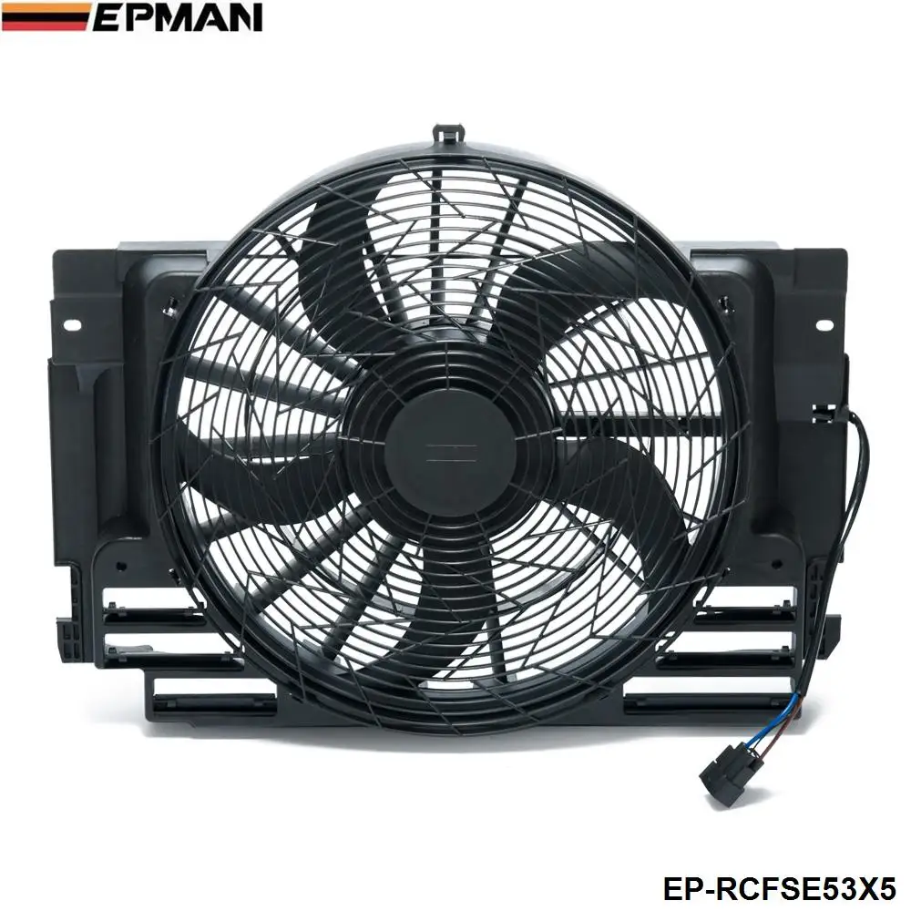 EPMAN - AC A/C Condenser Cooling Fan Assembly 5 Blade For BMW X5 E53 2000-2006 64546921381 EP-RCFSE53X5