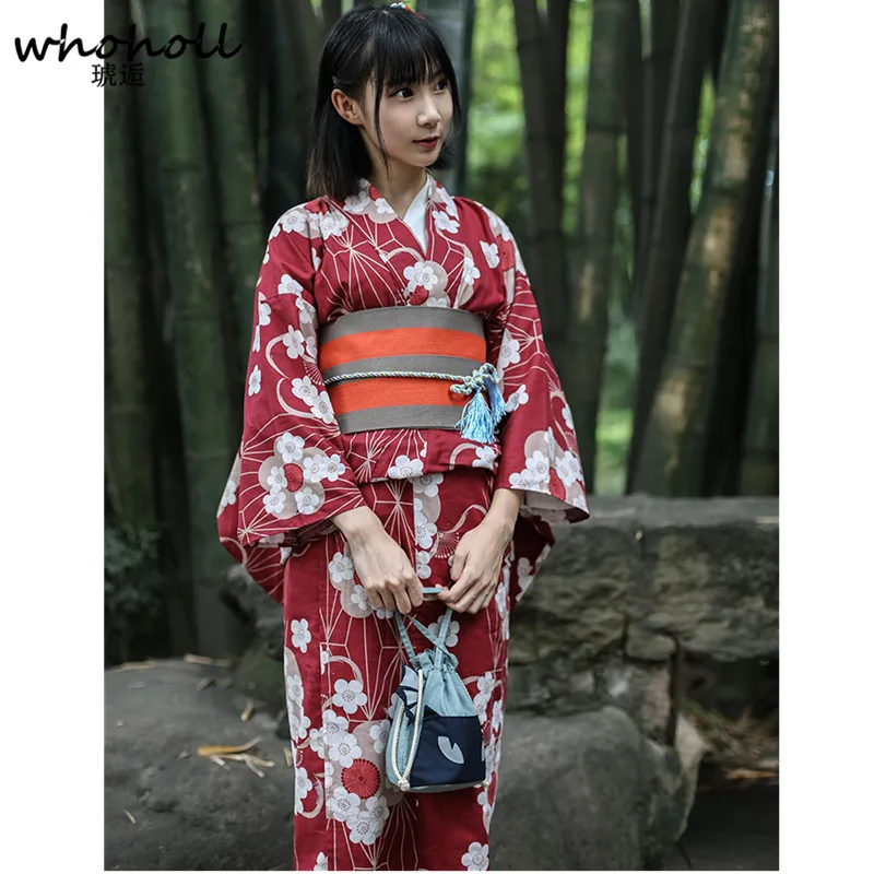 

Japanese Traditional Girl Flower Geisha Kimono Bathrobe Vintage Women Stage Show Costume Cosplay Hell Girls Women Sakura Suit
