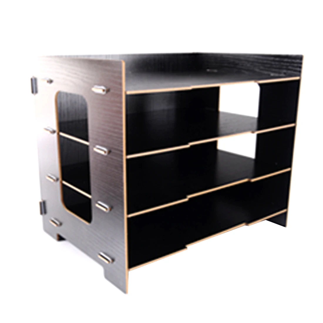 

Four-layer Tabletop Wood Storage Rack Durable Office Sill Simple Desktop Organizer Shelf for Books Documents Organizer Shelves