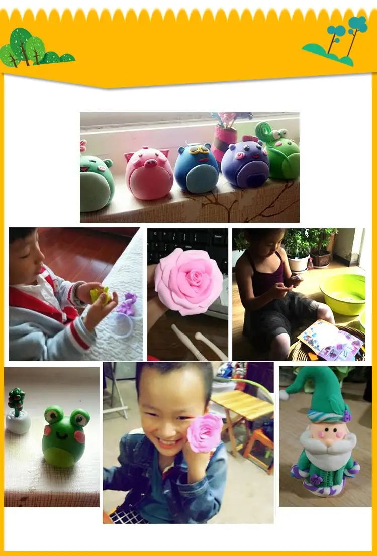 32 цвета Дети цветной запеченные fimo игровое тесто для лепки из полимерной глины/глину мягкий пластилин/масса для лепки, развивающие игрушки для детей