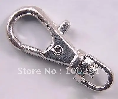 

Nickel Free 38mm Silver Plated Swivel Clips Swivel Clasps Lobster claps for Lanyards Key Chains