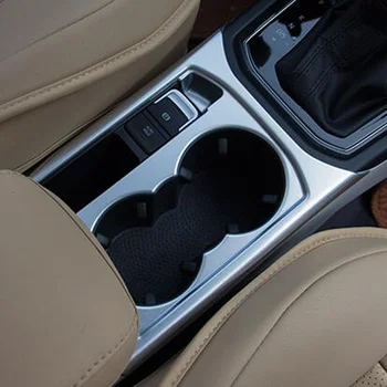 

Car styling ABS Matte Water cup holder trim car cover interior chrome trim molding strip for Volkswagen VW Touran 2016 2017