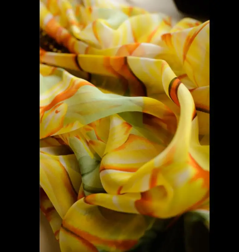 silk dress yellow 4