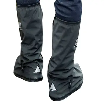 

Cycling Shoes Covers Overshoe Boots Cover Waterproof Relectors Rain Boots Black Reusable Men Women Motorcycle Bike All Seasons