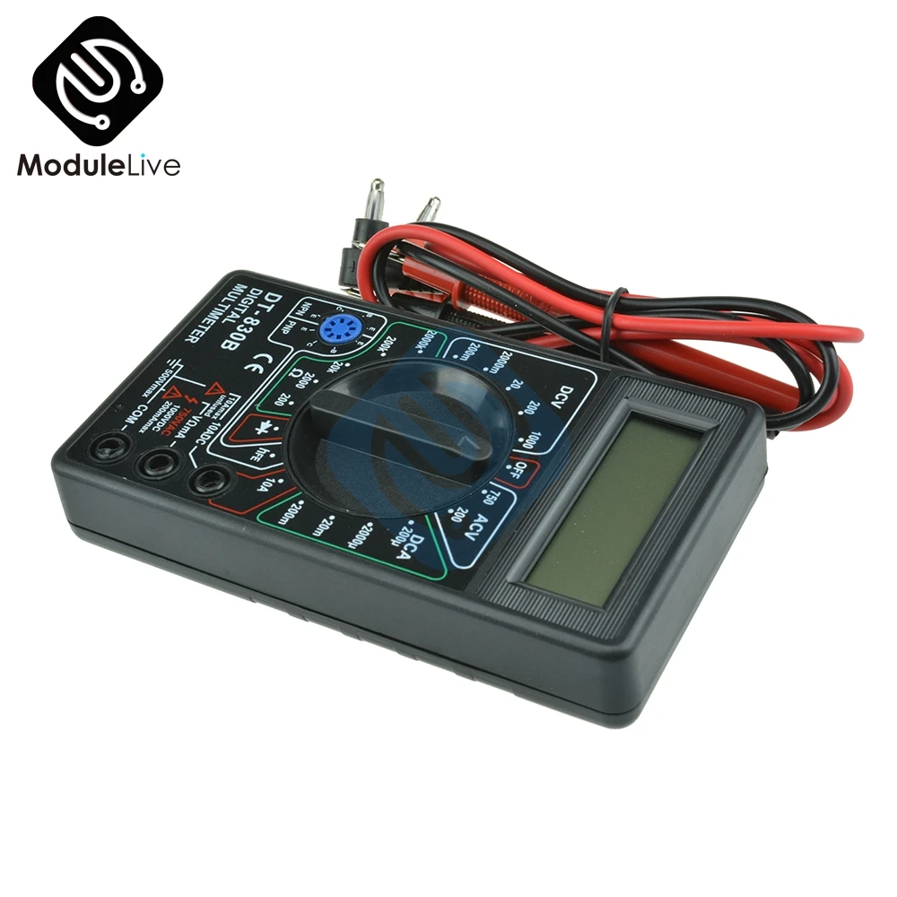 DT830B Профессиональный цифровой мультиметр с ЖК дисплеем измеритель переменного