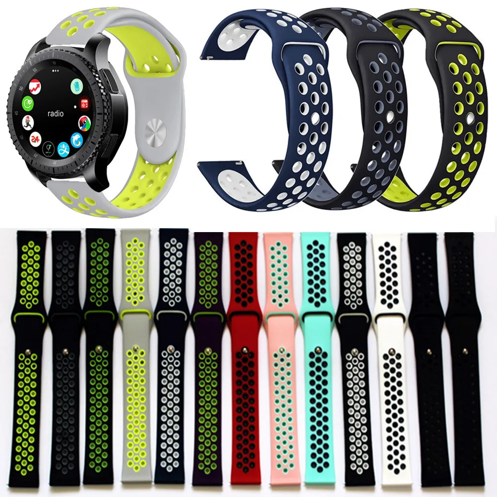 

Bracelet ruber band for samsung gear s2 Frontier Sport Band xiaomi huami amazfit bip pace lite belt 20mm