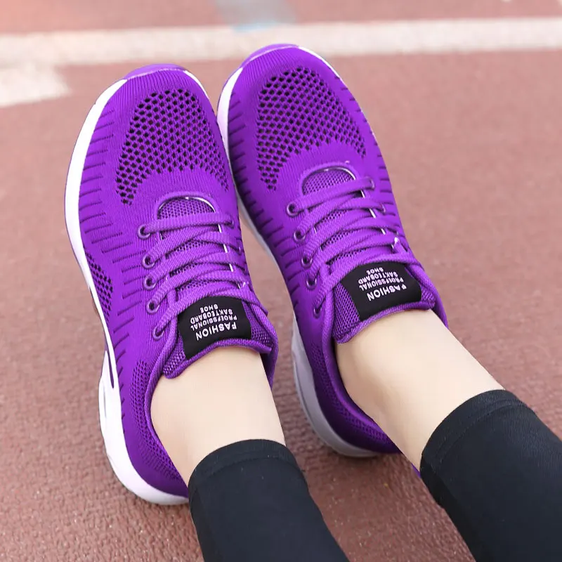 Black Zapatos purple Planos gray 2018 Sólido Tela Ligero De Casuales Del red Femmes Los Pour Chaussures Lona Respirables Mujeres Color UvaIwqv