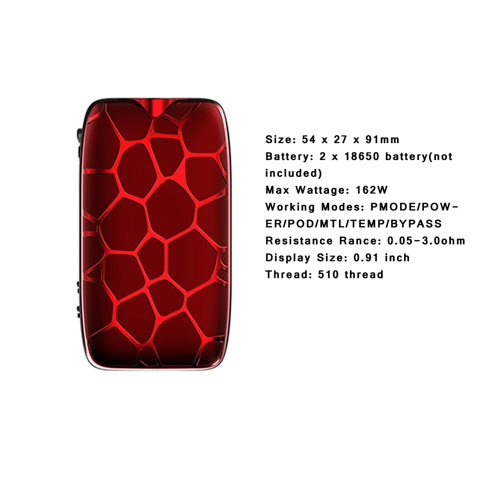 Боксмод IJOY MYSTIQUE 162W TC новейший боксмод с дисплеем 0 91 дюйма вейп выходом быстрая