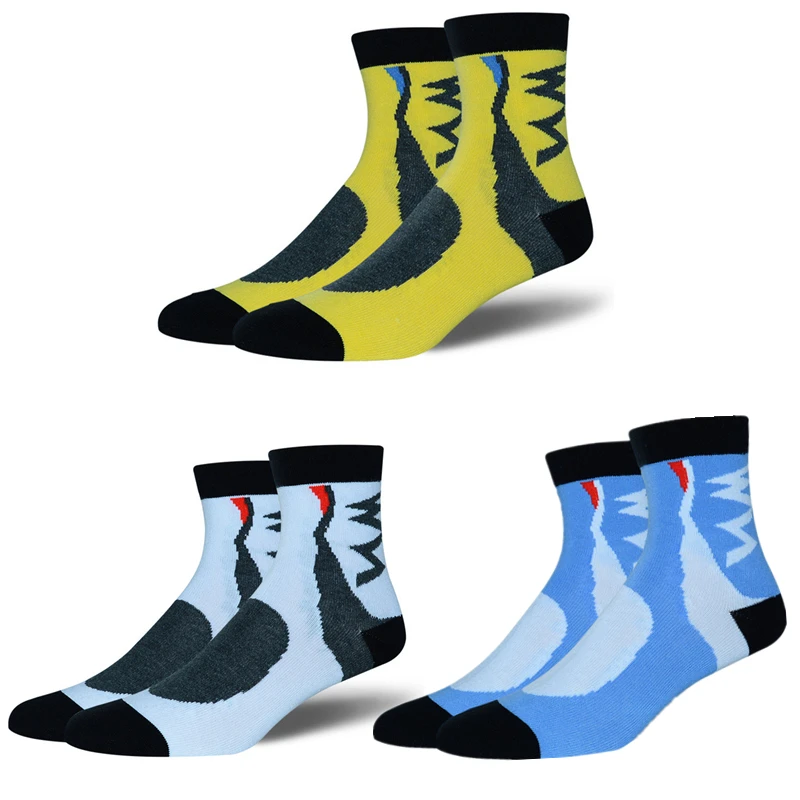 3 Pairs Men Cycling Socks Spring Summer Outdoor Sports Socks Thin Quick