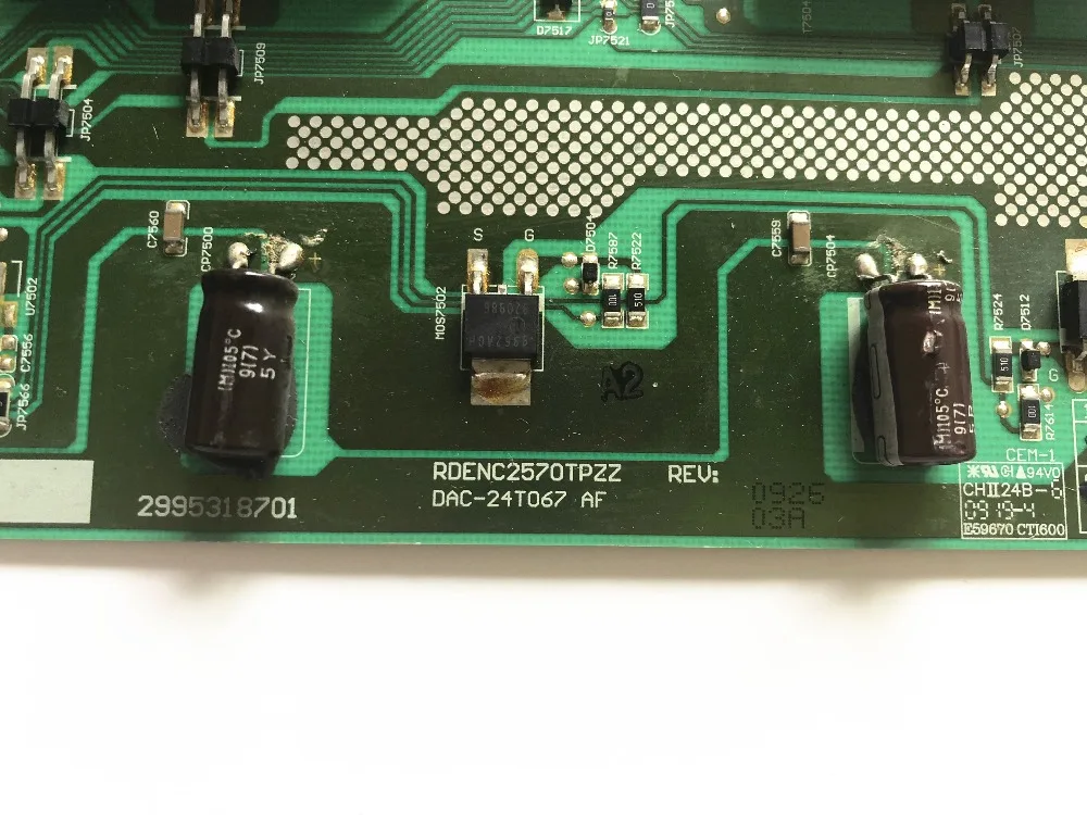 Панель подсветки DAC 24T067 RDENC2570TPZZ 2995318700 плата высокого напряжения|Аксессуары для