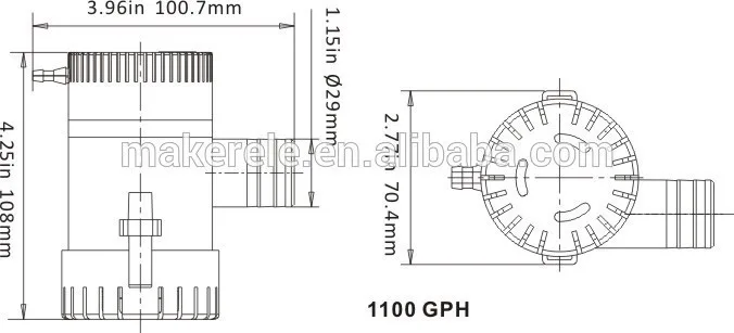 Прерывистый ABC Корпус MKBP-G1100-24 24V морской Трюмные насосы для продажи правило 1100 ghp Трюмная помпа