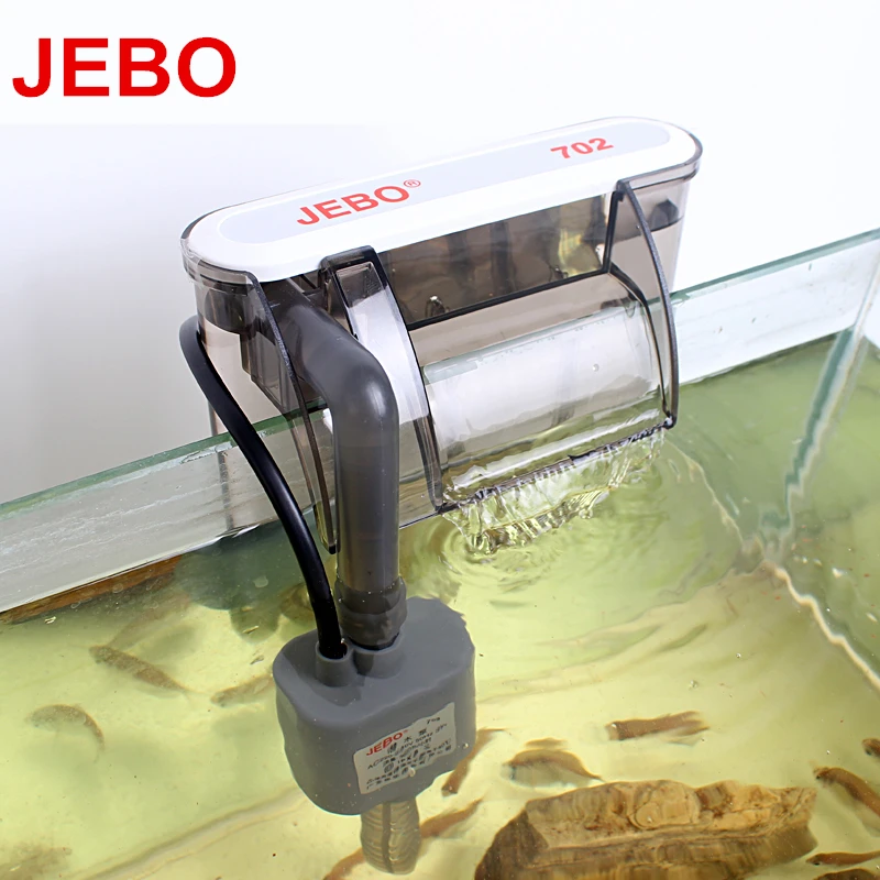 JEBO 3 Вт водопадный аквариум фильтр насос бак внешний фильтр настенный для поверхности аквариума скиммер увеличение кислорода 702