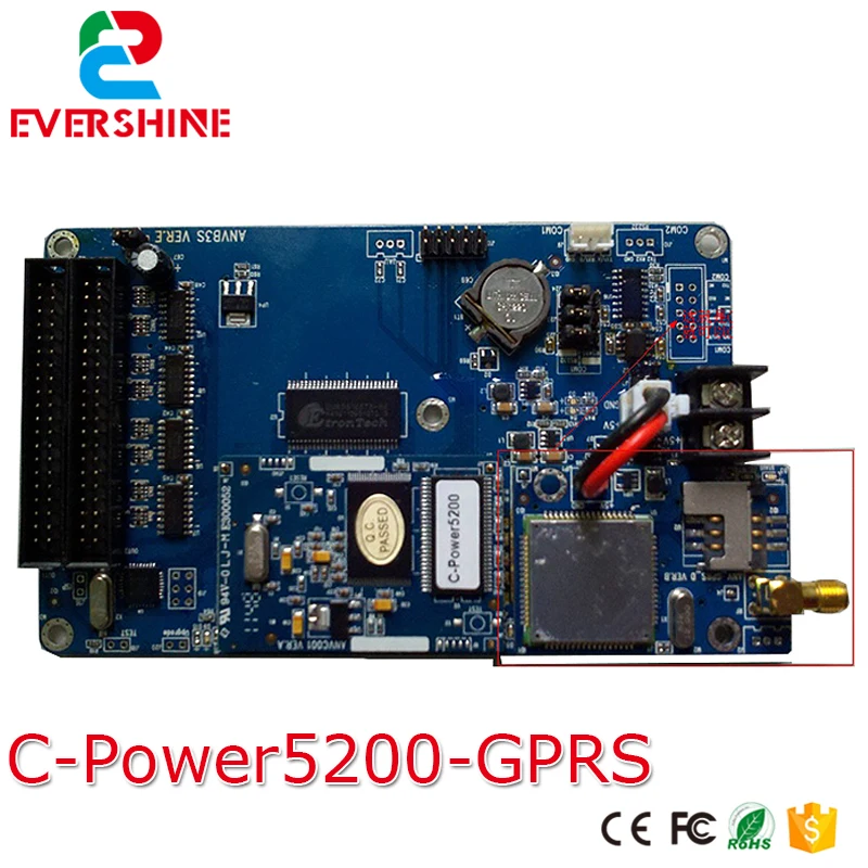 Люмен C-Power5200 GPRS RGB полный цвет светодио дный беспроводной LED контроллер карты для рекламы видео асинхронный карты чистая порты и разъёмы