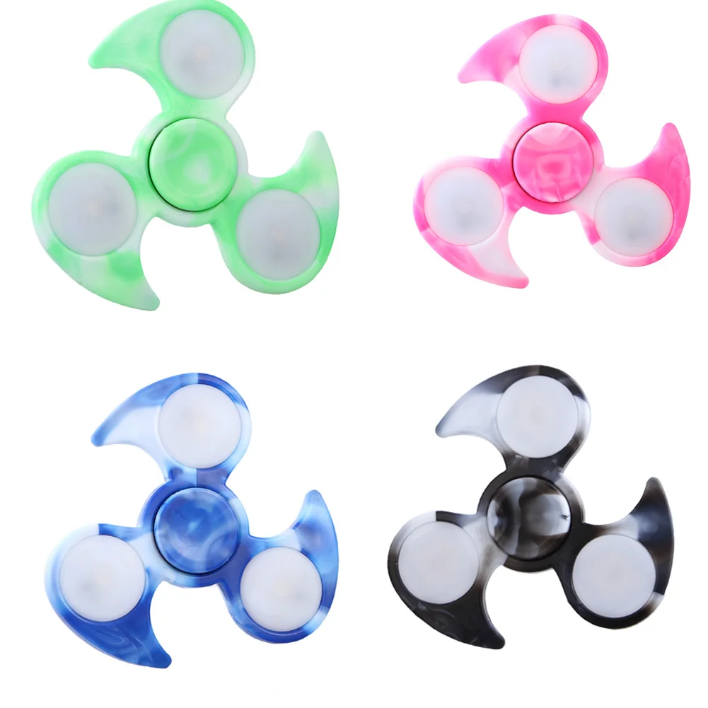 

LED Light Olecranon Hand Finger Spinner Fidget Plastic EDC Spinner Hand For Autism And ADHD Relief Focus Anxiety Stress Toys