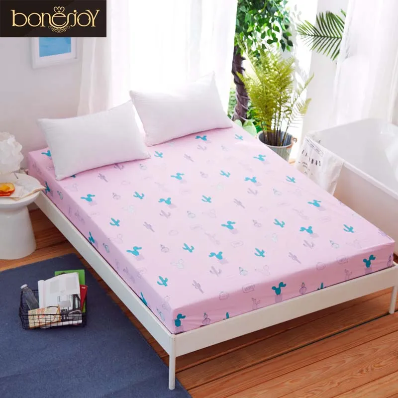 Bonenjoy 1 шт. розовый цвет простыня с рисунком кактуса розового цвета эластичным