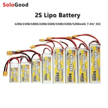 Lipo 2S Аккумулятор 7,4 V 1200mAh 1500mAh 1800mAh 2200mAh 25C 2600mAh 3000mAh 4200mAh 5200mAh 35C Lipo аккумулятор с разъемом XT60