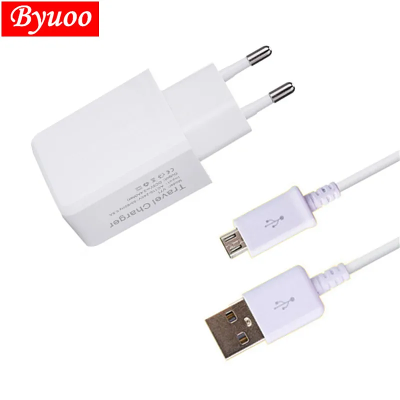 Дорожное настенное зарядное устройство eu/us и кабель micro usb для передачи данных 1 м