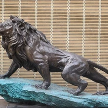 Bi0037023 2" Западная Большой Африканский Лев-Самец ИСКУССТВА Бронзовая Скульптура Статуя Рисунок Фигурка