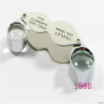 

1 PC 30X /20X &10X Triplet Magnifier Jeweler Jewelry Eye Loupe Set