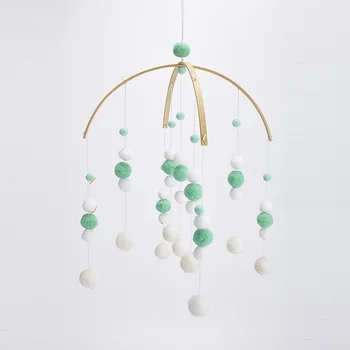 

Baby Rattles Mobile Wooden Beads Wind Chimes Bell Baby Toys for Bed Tent
