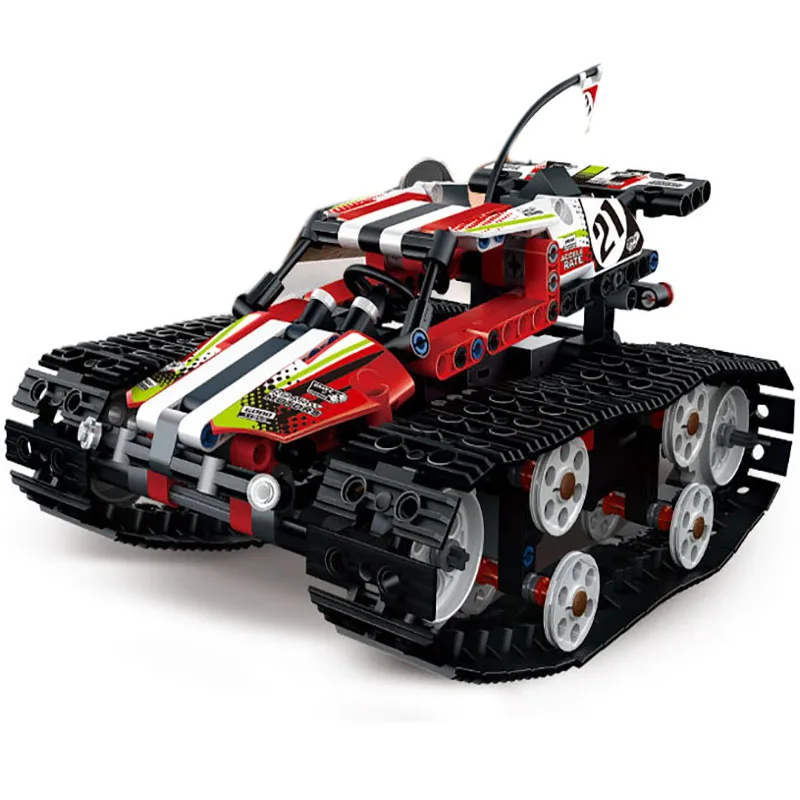 410PCS Building Block Car Sports Compatible Mechanical Group Remote Control Cars Puzzle Blocks Science Toy For Children Gift