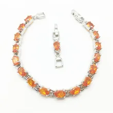 Лучший подарок для дам AAA циркон Оранжевый Красный Кристалл браслеты серебро ювелирные изделия для здоровья