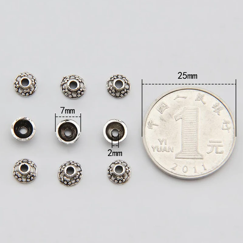 

Round Bead Caps For Jewelry Bead Caps End Receptacle Ancient silver Flower Torus Diy Spaced Apart Jewelry Accessories