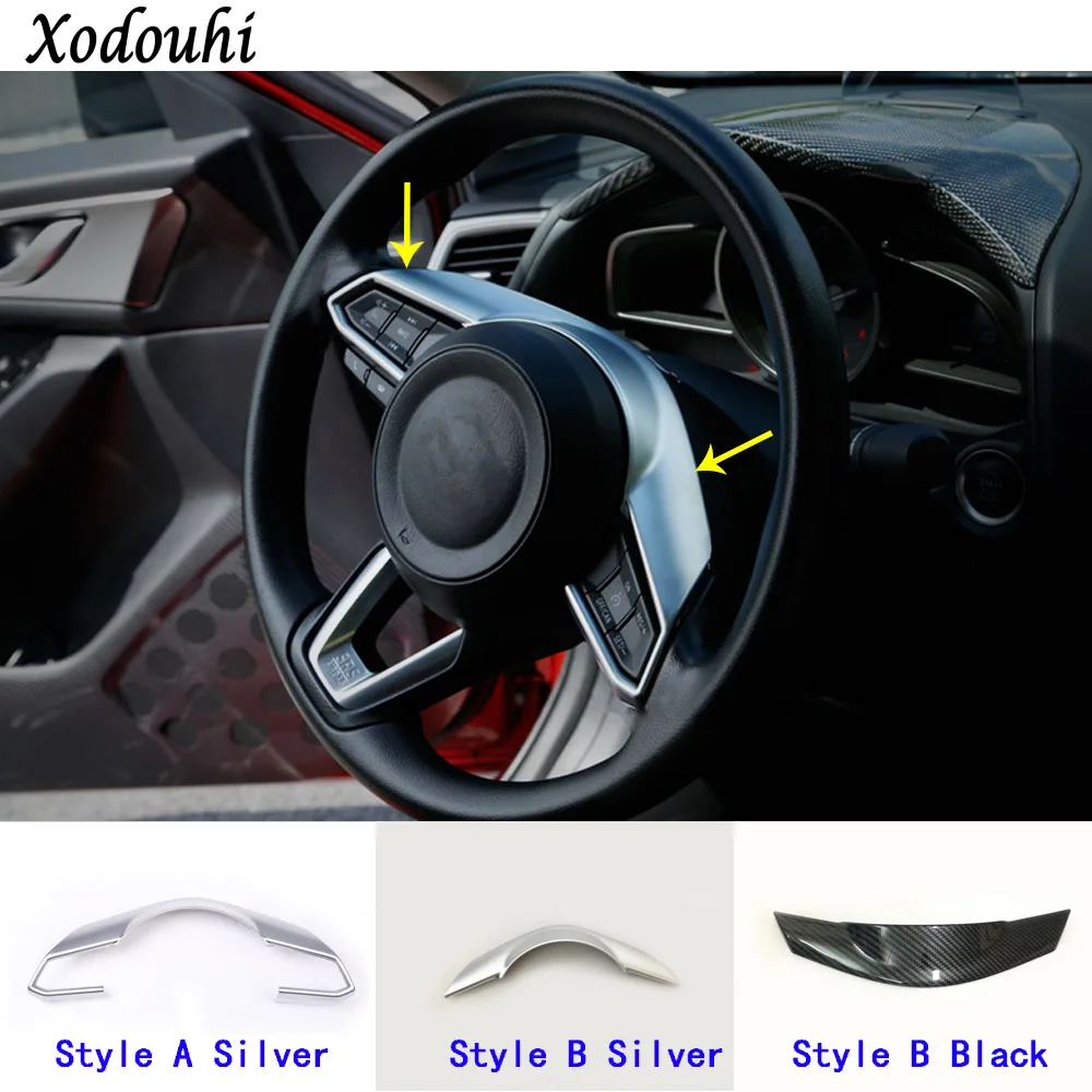 Car detector stick styling ABS Chrome Steering wheel Interior Kit Trim lamp frame parts 1pcs For Mazda CX-3 CX3 2016 2017 2018 Car detector stick styling ABS Chrome Steering wheel Interior Kit Trim lamp frame parts 1pcs For Mazda CX-3 CX3 2016 2017 2018