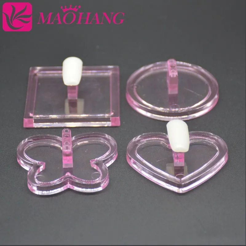 

MAOHANG 1PCS Cute Mini Nail Tip Display Practice Frame Acrylic Gel Polish Powder Show Holder Stand Training Art Tools