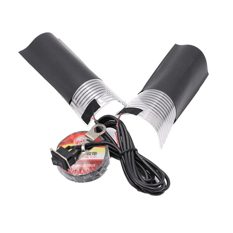 Motorcycle Heated Grip Pads Handlebars ATV Scooter Grips Heater Flexible Adhesive Quick Warm Up Time