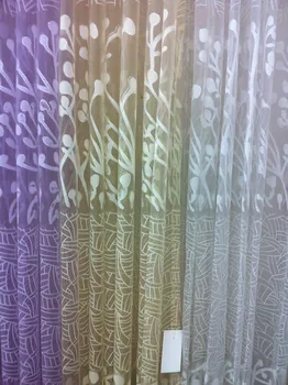 

CS 126 Floral Print Sheer Curtain fabric Panel Window Balcony Tulle Room Divider Scarf Curtain fabric custom diy sheet