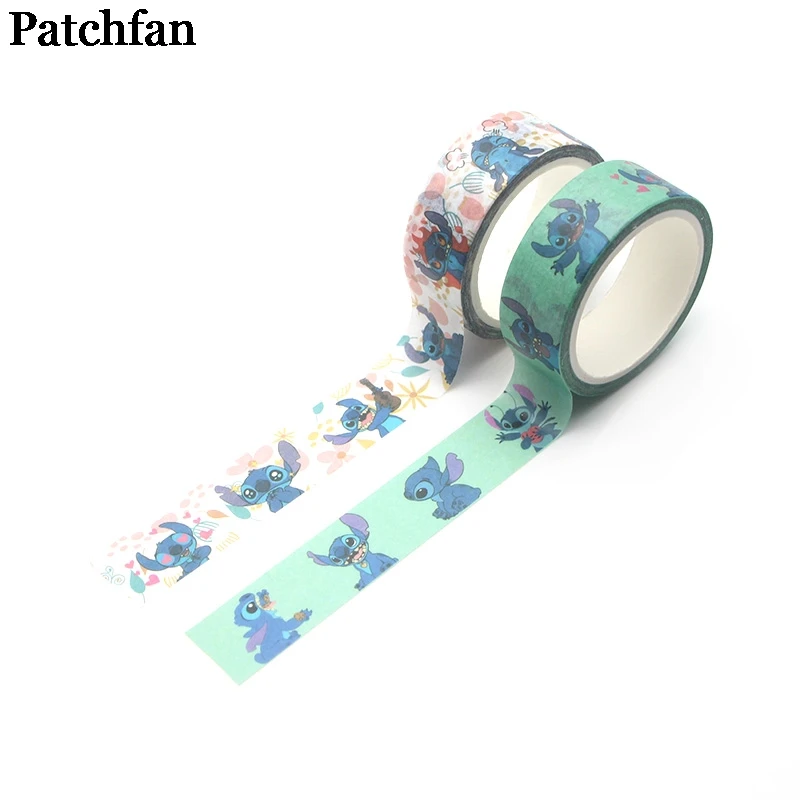 Patchfan Stitch meme Косплей малыш мультфильм альбом книга DIY Скрапбукинг клей васи маскирующая лента принт шаблон стикер A2020