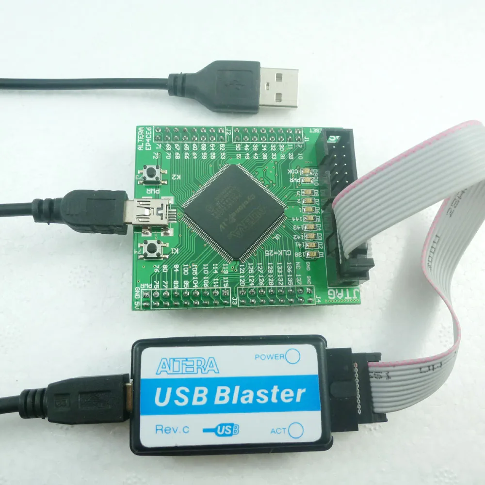 

Altera EP4CE6 EP4CE6E22C8N FPGA Development Board & USB Blaster CPLD Download Cable Programmer for Stepper Motor