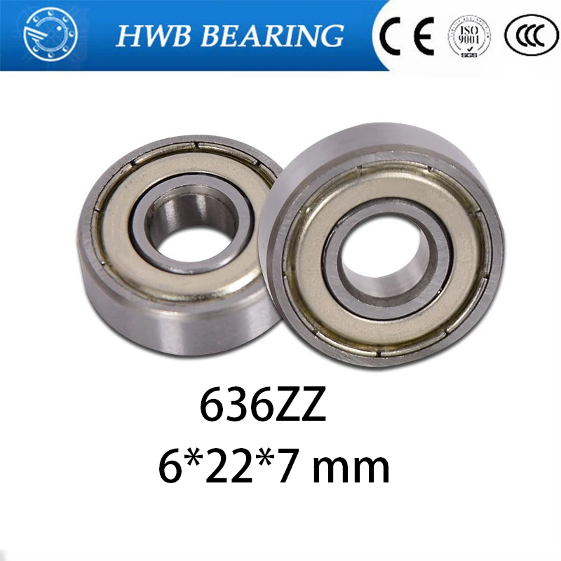 

2pcs 636 ZZ Miniature Bearings ball Mini bearing 6x22x7 6*22*7 mm 636ZZ 2Z