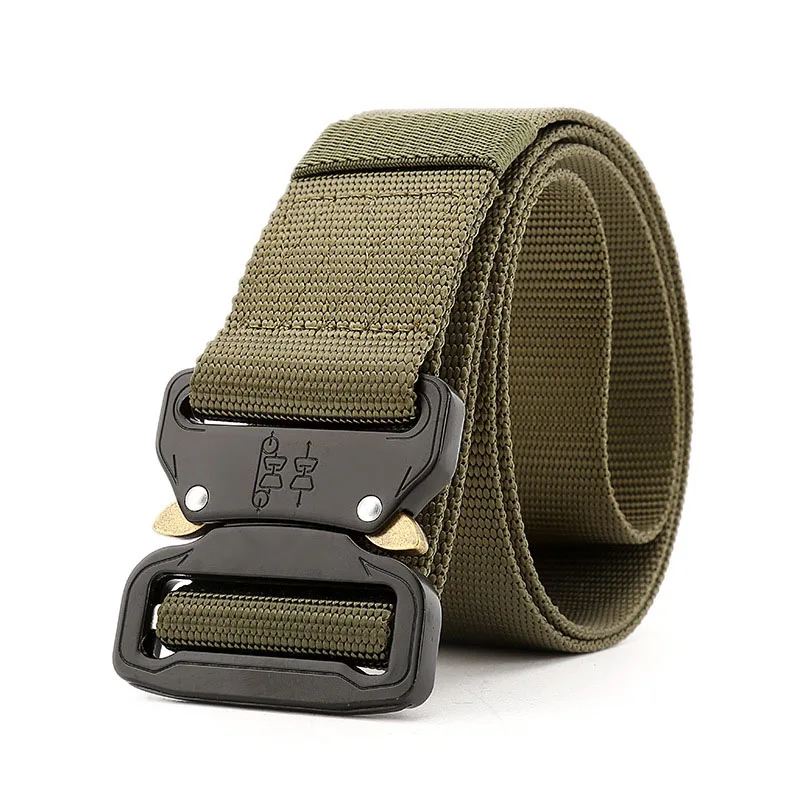 New 4.5cm Cobra Buckle Tactical Belt High Quality Nylon 120cm Casual Canvas Belt For Men And