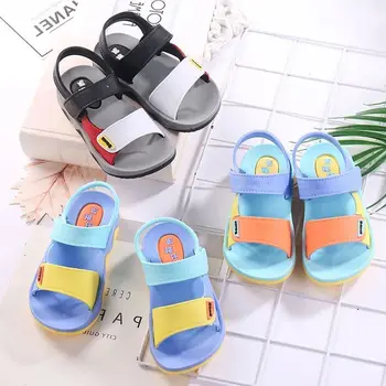 

Summer sandals korean version soft bottom wear-resistant little girl shoes kids sandals boys/girls casual anti-skid beach shoes