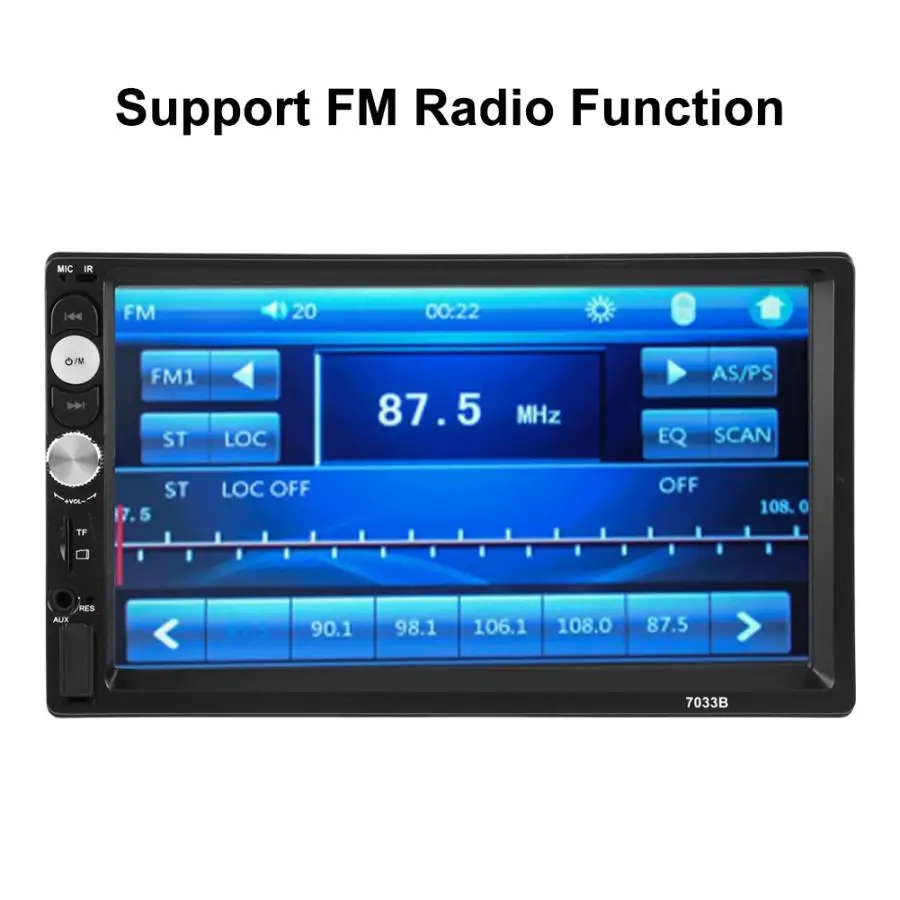 7 дюймов автомобиля радио плеер HD Bluetooth двойной Din автомобильный стерео MP5 плеер FM Радио USB AUX 7033B-G дистанционного Управление мультимедиа MP5 плеер