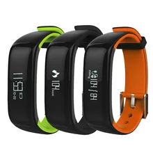 P1 Bluetooth OLED Smartband Blood Pressure Monitor Heart Rate Monitor Wristband Waterproof IP67 Smart Bracelet Wearable Device